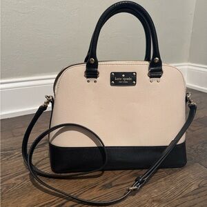 Kate Spade Black and Cream Wellesley Crossbody Bag
